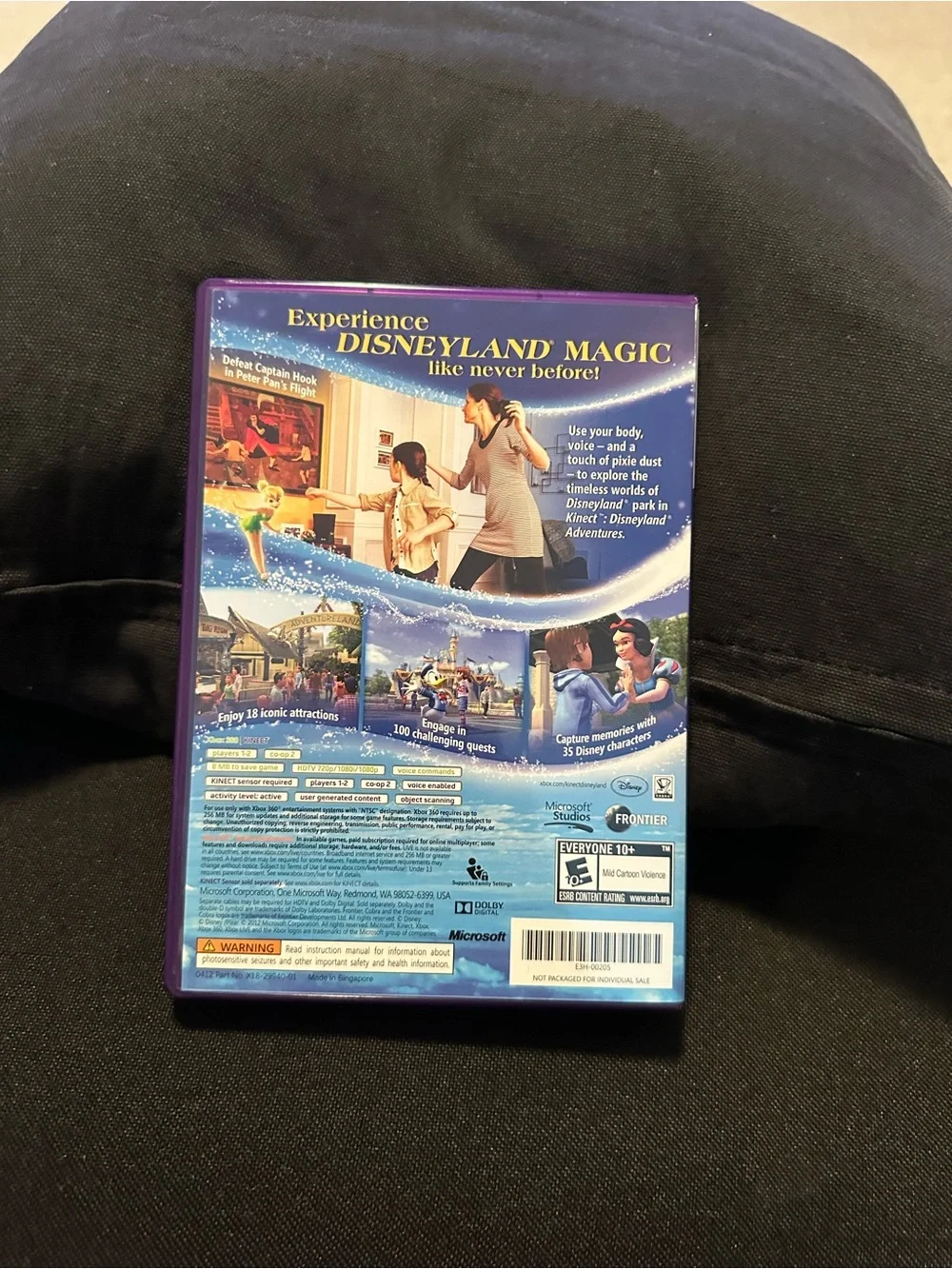 Microsoft Xbox 360 Kinect Disneyland Adventures - Purple & Blue Cover